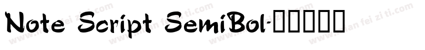 Note Script SemiBol字体转换